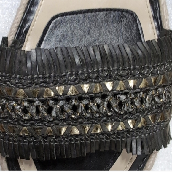 Vince camuto Black jute kimono sandals sz 7.5 new. - Picture 8 of 9